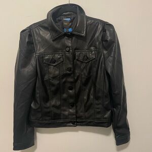 Truth Faux Leather Biker Jacket NWT